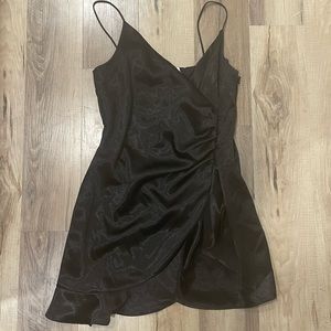 TOPSHOP BLACK SATIN DRESS